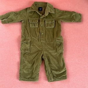 Baby Gap 3-6 Months One Piece Soft Corduroy Cotton Boys Collared Outfit Romper
